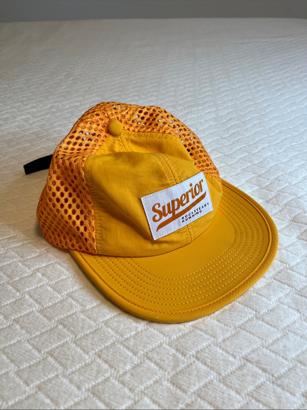 RockSteady Running orange-Yellow Running Cap with White Patch, osfm